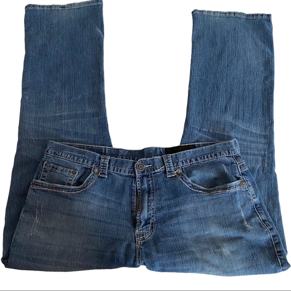 Axel Wolcott Medium Denim Destroyed Distress 36x32